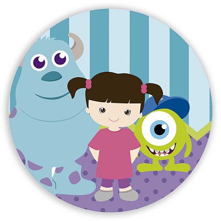 Capa Painel Redondo Sublimado - Monstros SA