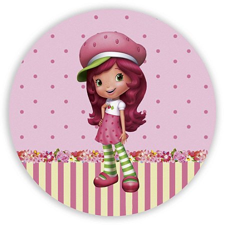 Capa Painel Redondo Sublimado - Moranguinho