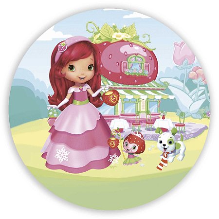 Capa Painel Redondo Sublimado - Moranguinho