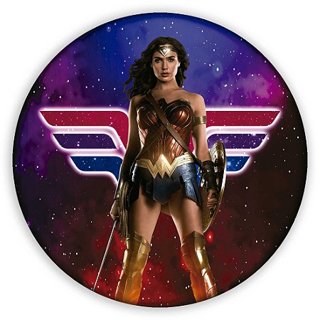 Capa Painel Redondo Sublimado - Mulher Maravilha