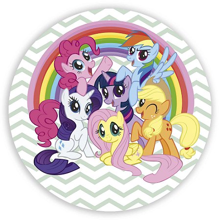 Capa Painel Redondo Sublimado - My Little Poney