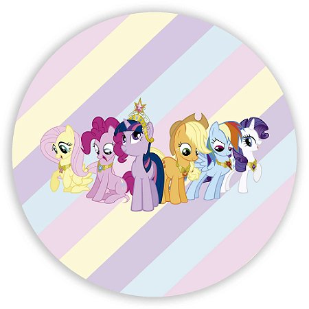 Capa Painel Redondo Sublimado - My Little Poney