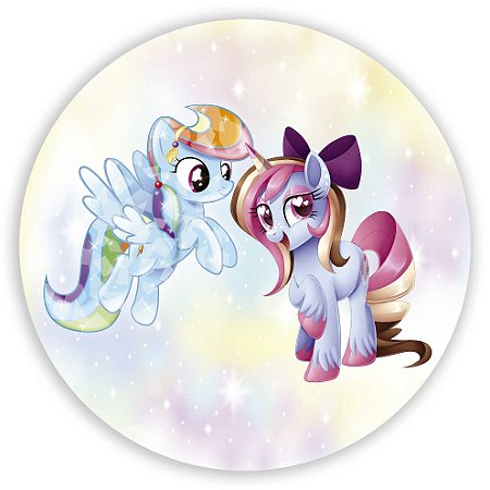 Capa Painel Redondo Sublimado - My Little Poney