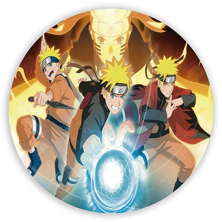 Capa Painel Redondo Sublimado - Naruto