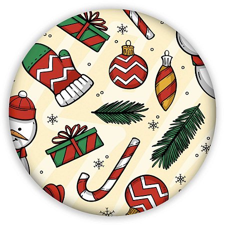 Capa Painel Redondo Sublimado - Natal