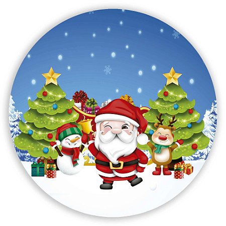 Capa Painel Redondo Sublimado - Natal