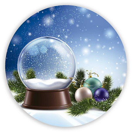 Capa Painel Redondo Sublimado - Natal