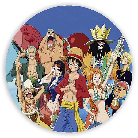 Capa Painel Redondo Sublimado - One Piece