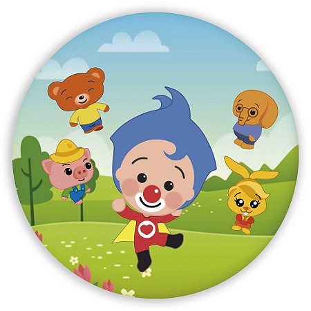 Capa Painel Redondo Sublimado - Palhaço Plim Plim