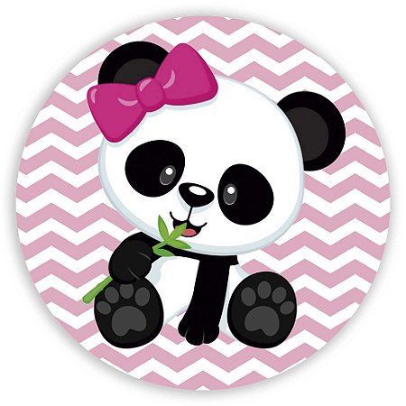 Capa Painel Redondo Sublimado - Panda