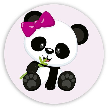 Capa Painel Redondo Sublimado - Panda