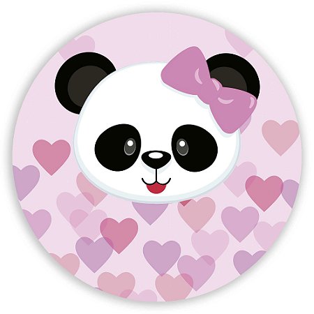 Capa Painel Redondo Sublimado - Panda