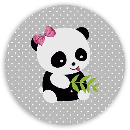 Capa Painel Redondo Sublimado - Panda