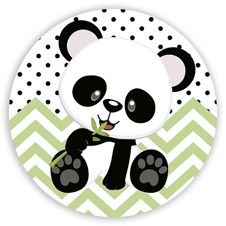 Capa Painel Redondo Sublimado - Panda