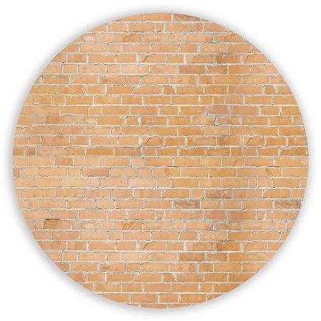 Capa Painel Redondo Sublimado - Parede de Tijolos