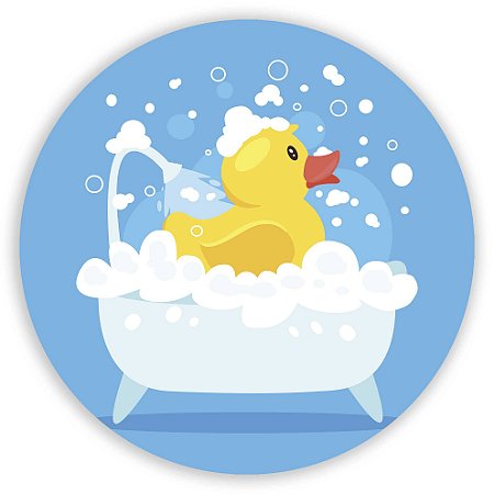 Capa Painel Redondo Sublimado - Patinho de Borracha