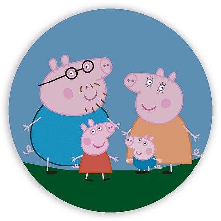 Capa Painel Redondo Sublimado - Peppa Pig