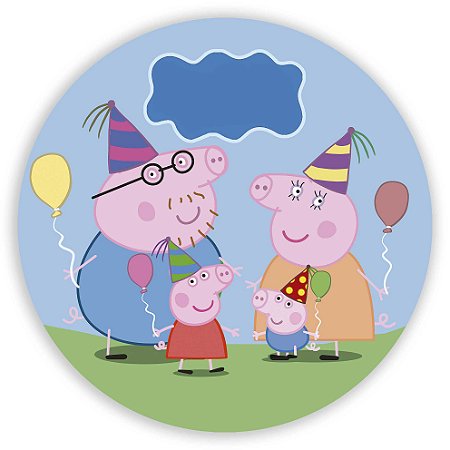 Capa Painel Redondo Sublimado - Peppa Pig