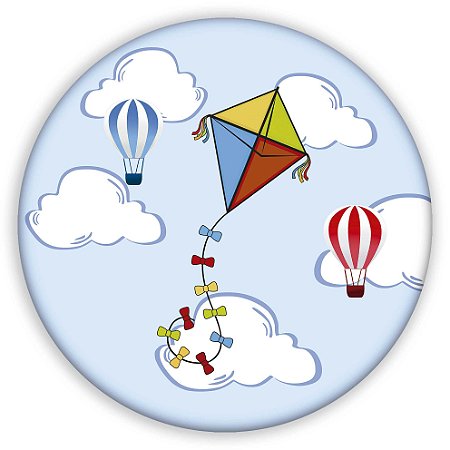 Painel Redondo - Pipa e Balao - Sublimado 3D