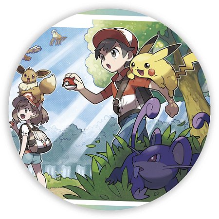 Capa Painel Redondo Sublimado - Pokemon