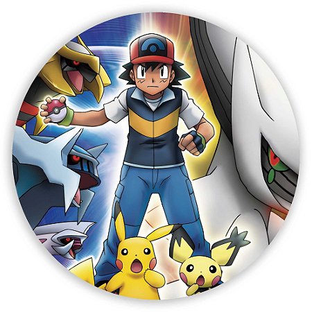 Capa Painel Redondo Sublimado - Pokemon