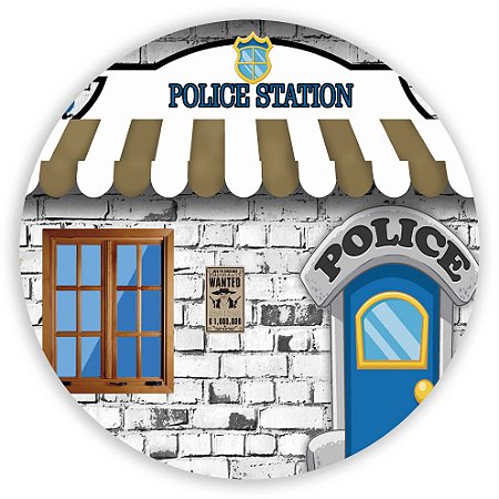 Capa Painel Redondo Sublimado - Policia