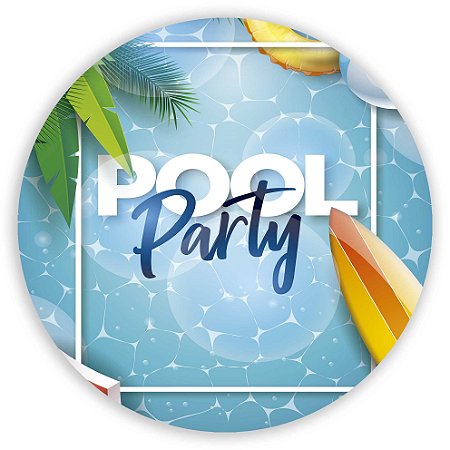 Capa Painel Redondo Sublimado - Pool Party