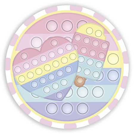 Capa Painel Redondo Sublimado - Pop It