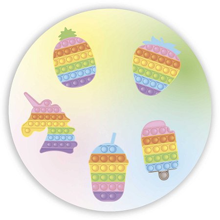 Capa Painel Redondo Sublimado - Pop It