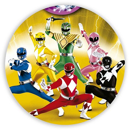 Capa Painel Redondo Sublimado - Power Rangers
