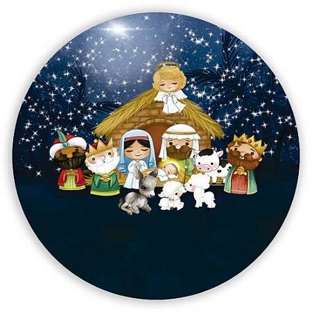 Capa Painel Redondo Sublimado - Presepio