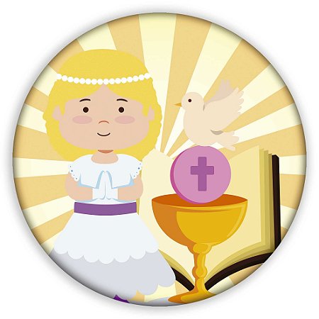 Capa Painel Redondo Sublimado - Primeira Eucaristia