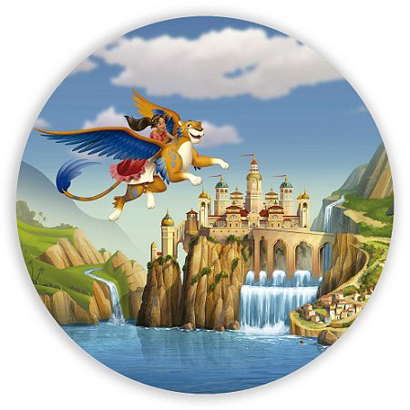 Capa Painel Redondo Sublimado - Princesa Elena de Avalor
