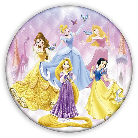 Capa Painel Redondo Sublimado - Princesas