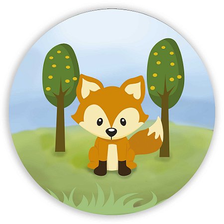 Capa Painel Redondo Sublimado - Raposa