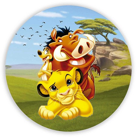 Capa Painel Redondo Sublimado - Rei Leao