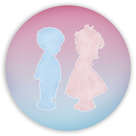 Painel Redondo -  Revelação Silhueta - Sublimado 3D