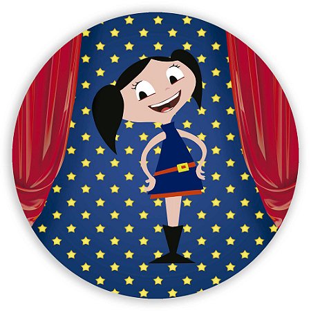 Capa Painel Redondo Sublimado - Show de Luna