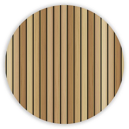 Painel Redondo - Madeira Ripada  - Sublimado 3D