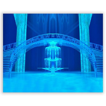 Capa Painel Retangular Sublimado - Escadaria Castelo Frozen