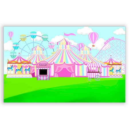 Capa Painel Retangular Sublimado - Circo
