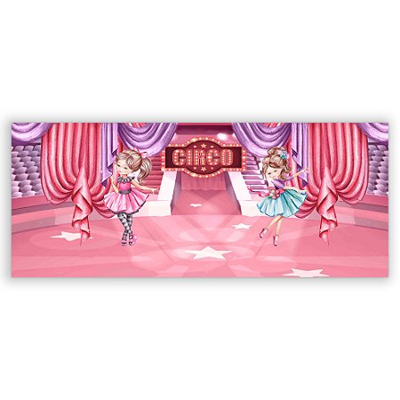 Capa Painel Retangular Sublimado - Circo Rosa