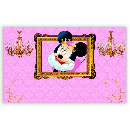 Capa Painel Retangular Sublimado - Minnie Rosa