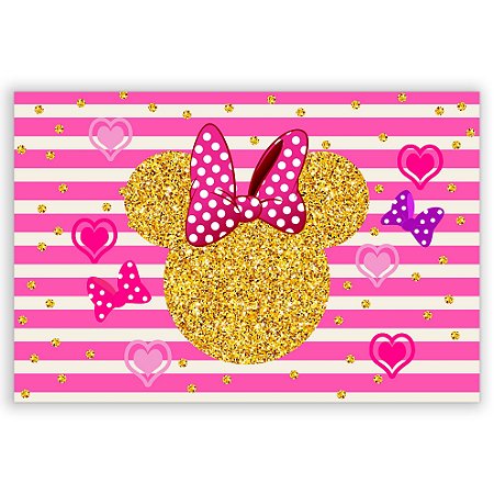 Capa Painel Retangular Sublimado - Minnie Rosa