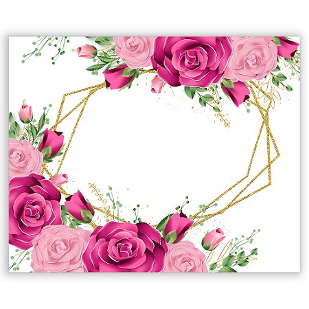 Capa Painel Retangular Sublimado - Floral