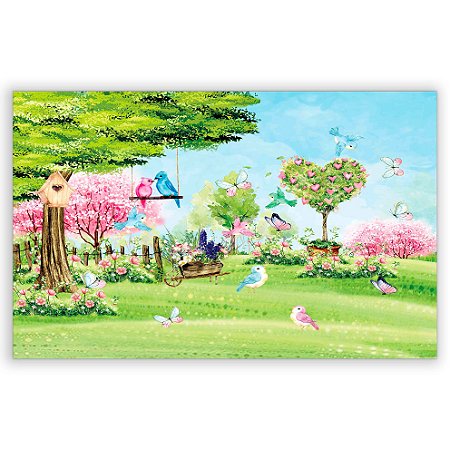 Capa Painel Retangular Sublimado - Jardim