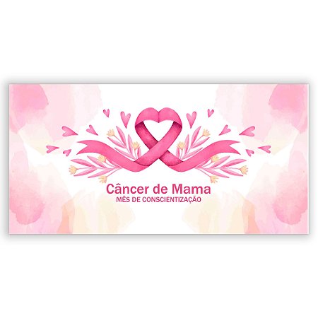 Capa Painel Retangular Sublimado - Outubro Rosa