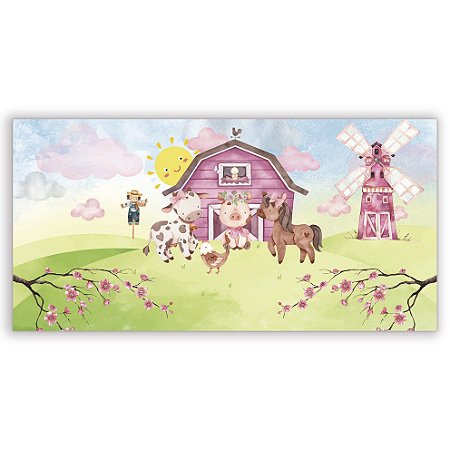 Capa Painel Retangular Sublimado - Fazendinha