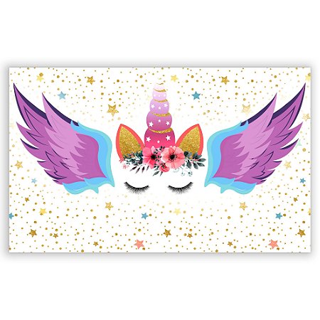 Capa Painel Retangular Sublimado - Unicornio