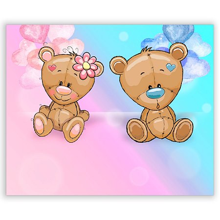 Capa Painel Retangular Sublimado - Ursinho Revelação